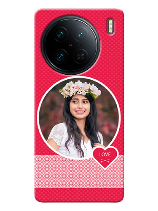 Custom Vivo X90 Pro 5G Mobile Covers Online: Pink Pattern Design