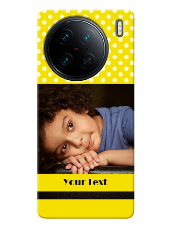 Custom Vivo X90 Pro 5G Custom Mobile Covers: Bright Yellow Case Design