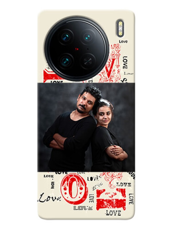 Custom Vivo X90 Pro 5G mobile cases online: Trendy Love Design Case