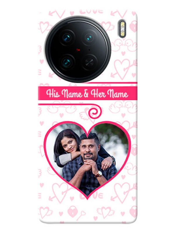 Custom Vivo X90 Pro 5G Personalized Phone Cases: Heart Shape Love Design
