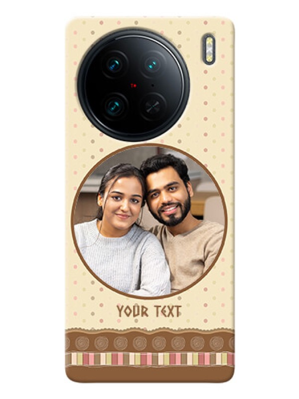 Custom Vivo X90 Pro 5G Mobile Cases: Brown Dotted Mobile Case Design
