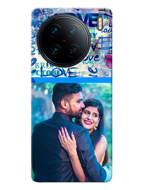 Custom Vivo X90 Pro 5G Mobile Covers Online: Colorful Love Design
