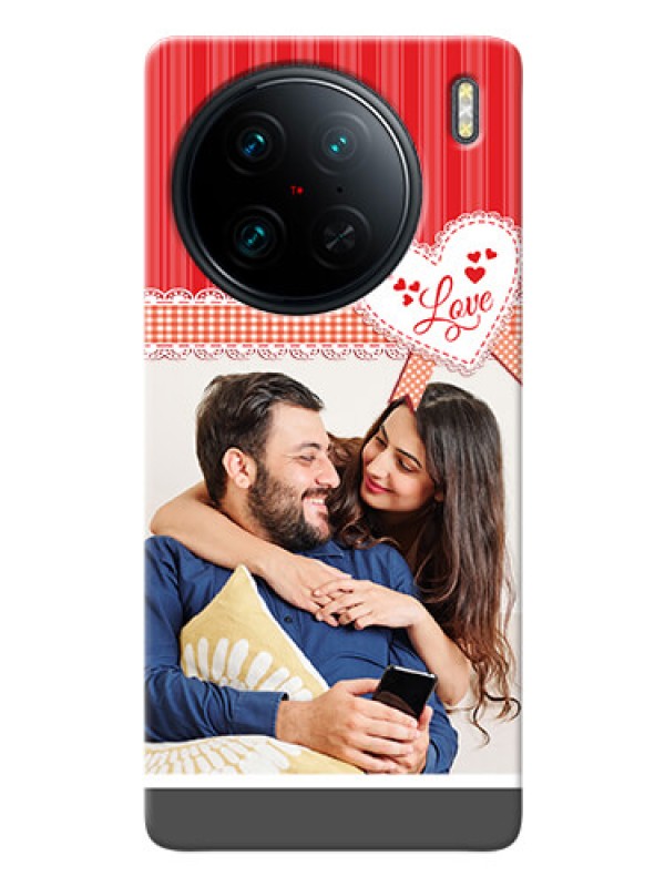 Custom Vivo X90 Pro 5G phone cases online: Red Love Pattern Design