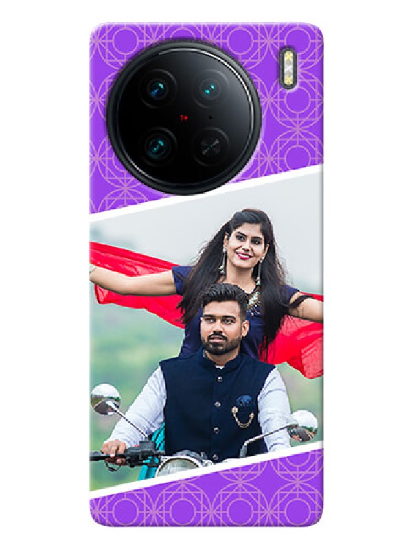 Custom Vivo X90 Pro 5G mobile back covers online: violet Pattern Design