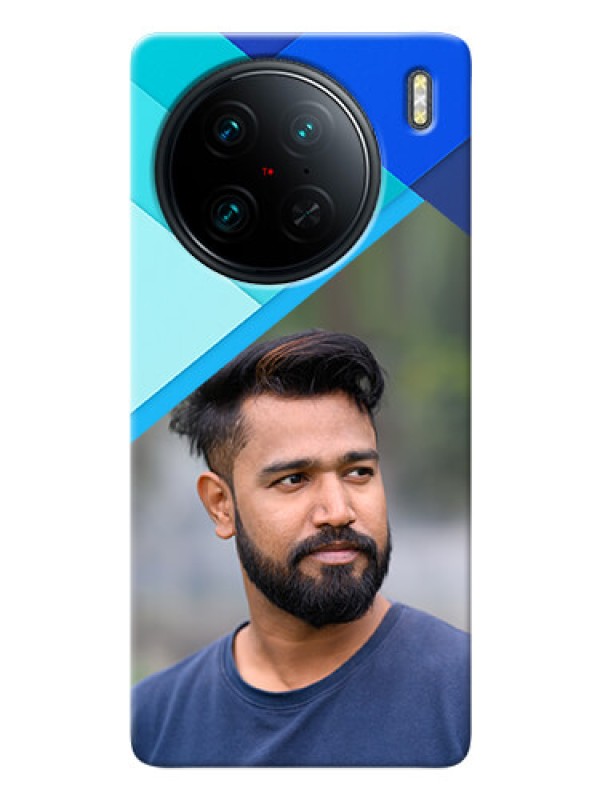 Custom Vivo X90 Pro 5G Phone Cases Online: Blue Abstract Cover Design
