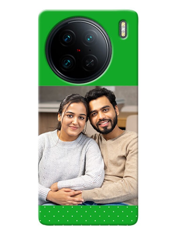 Custom Vivo X90 Pro 5G Personalised mobile covers: Green Pattern Design