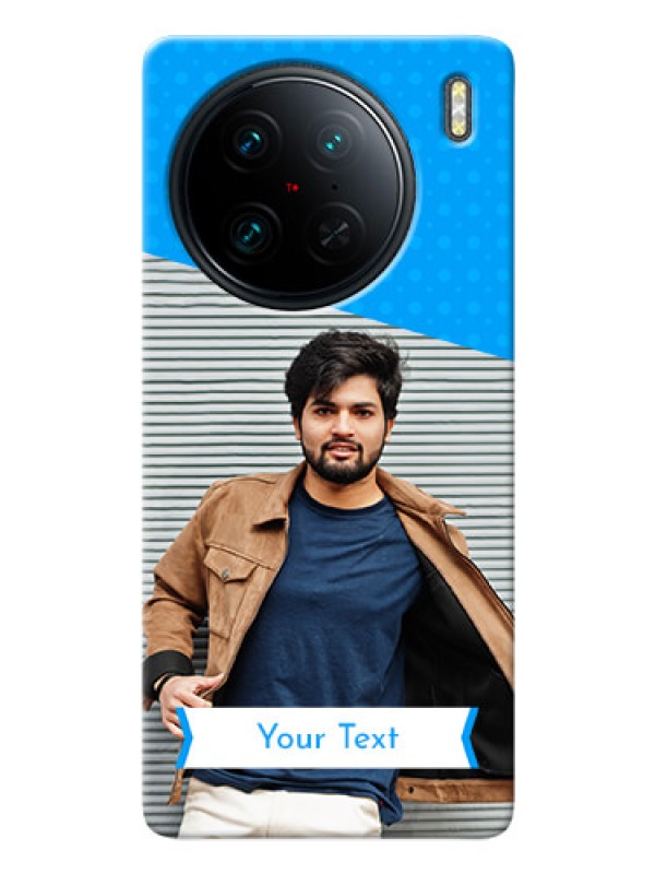 Custom Vivo X90 Pro 5G Personalized Mobile Covers: Simple Blue Color Dotted Design