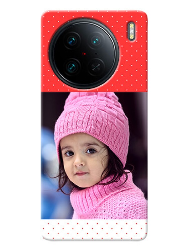 Custom Vivo X90 Pro 5G personalised phone covers: Red Pattern Design