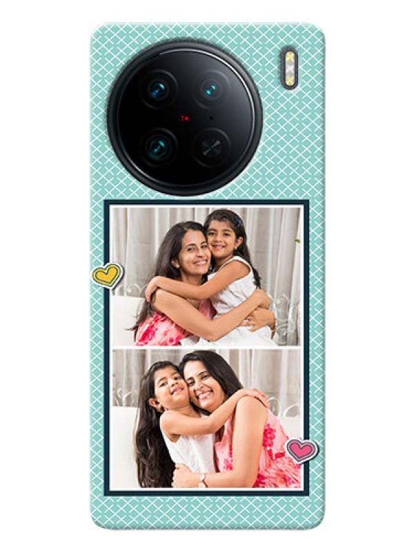 Custom Vivo X90 Pro 5G Custom Phone Cases: 2 Image Holder with Pattern Design