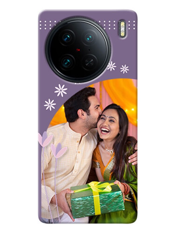 Custom Vivo X90 Pro 5G Phone covers for girls: lavender flowers design 