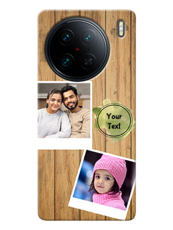 Custom Vivo X90 Pro 5G Custom Mobile Phone Covers: Wooden Texture Design