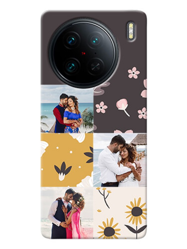 Custom Vivo X90 Pro 5G phone cases online: 3 Images with Floral Design