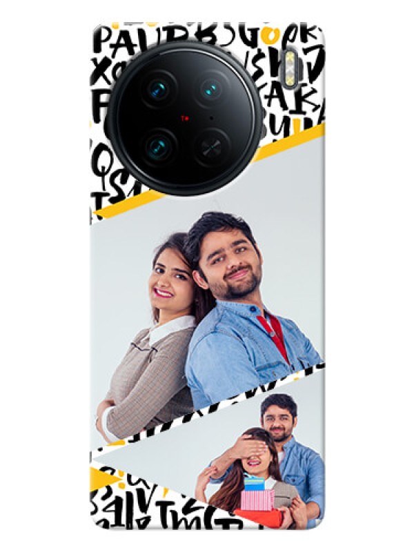 Custom Vivo X90 Pro 5G Phone Back Covers: Letters Pattern Design