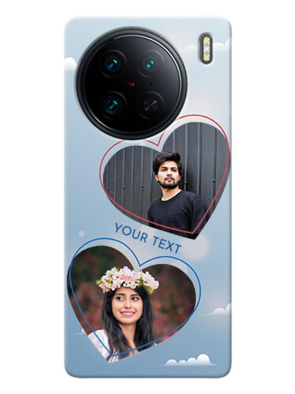 Custom Vivo X90 Pro 5G Phone Cases: Blue Color Couple Design 