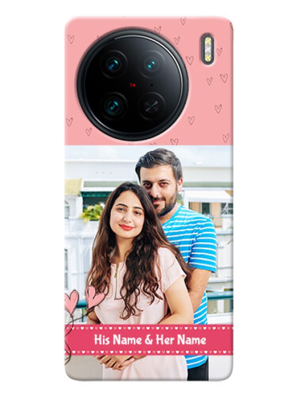 Custom Vivo X90 Pro 5G phone back covers: Love Design Peach Color