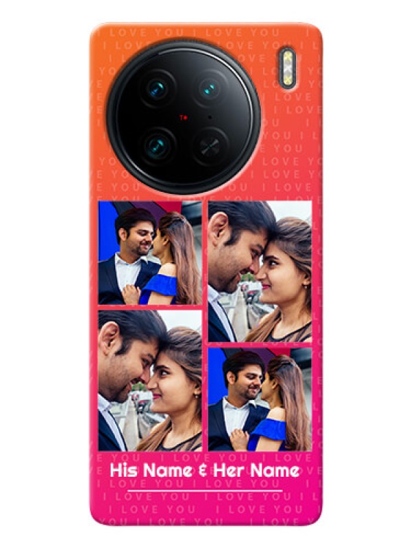 Custom Vivo X90 Pro 5G custom back covers: I Love You Pink Design