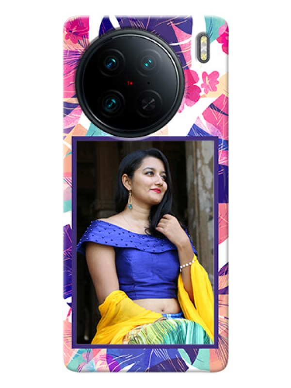 Custom Vivo X90 Pro 5G Personalised Phone Cases: Abstract Floral Design