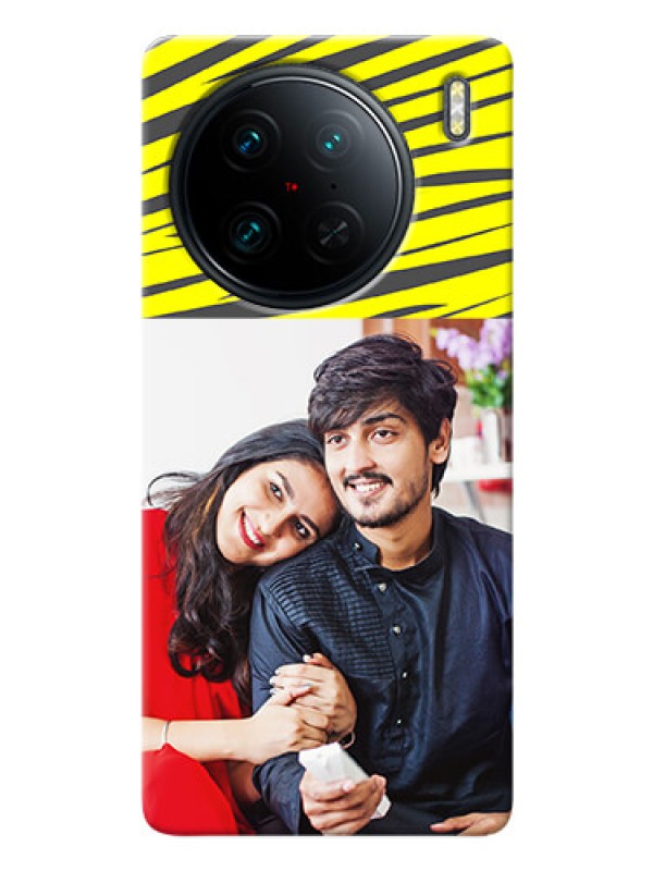 Custom Vivo X90 Pro 5G Personalised mobile covers: Yellow Abstract Design