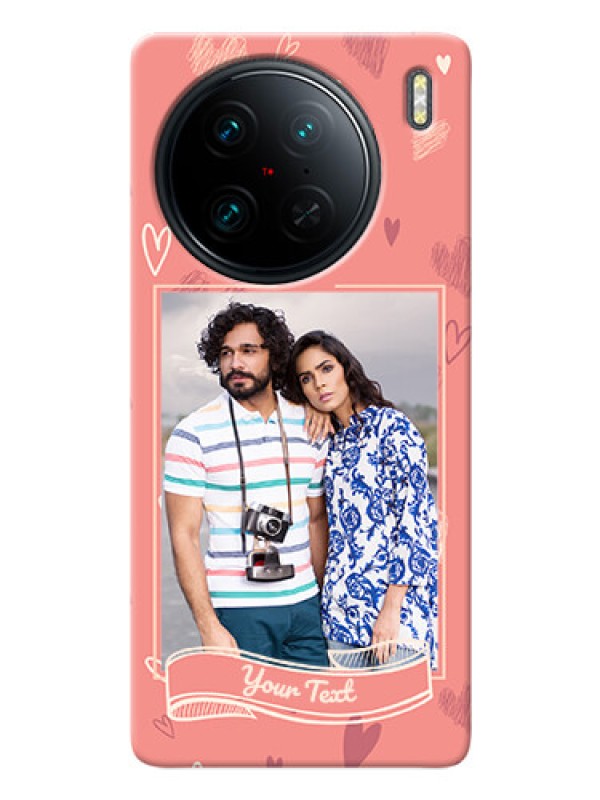 Custom Vivo X90 Pro 5G custom mobile phone cases: love doodle art Design
