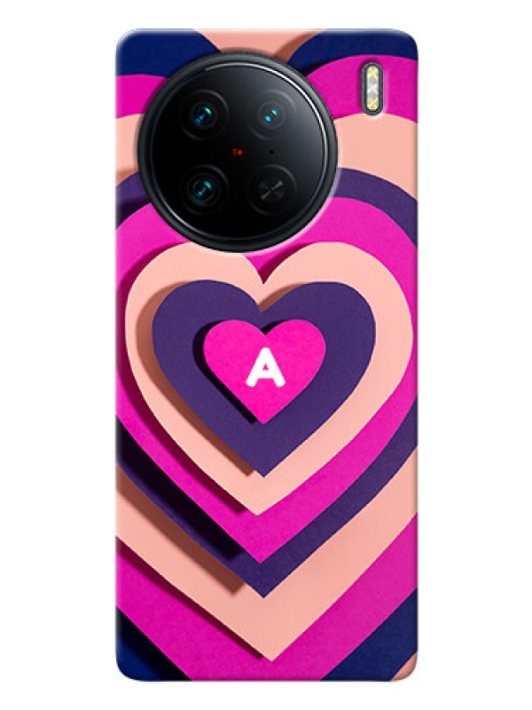 Custom Vivo X90 Pro 5G Custom Mobile Case with Cute Heart Pattern Design