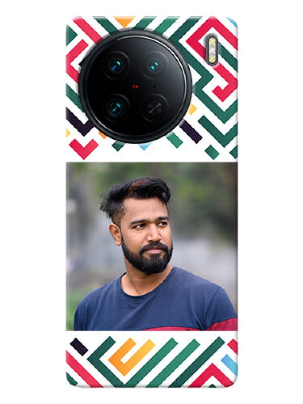 Custom Vivo X90 Pro 5G Custom Mobile Case with Colorful Maze Pattern Design