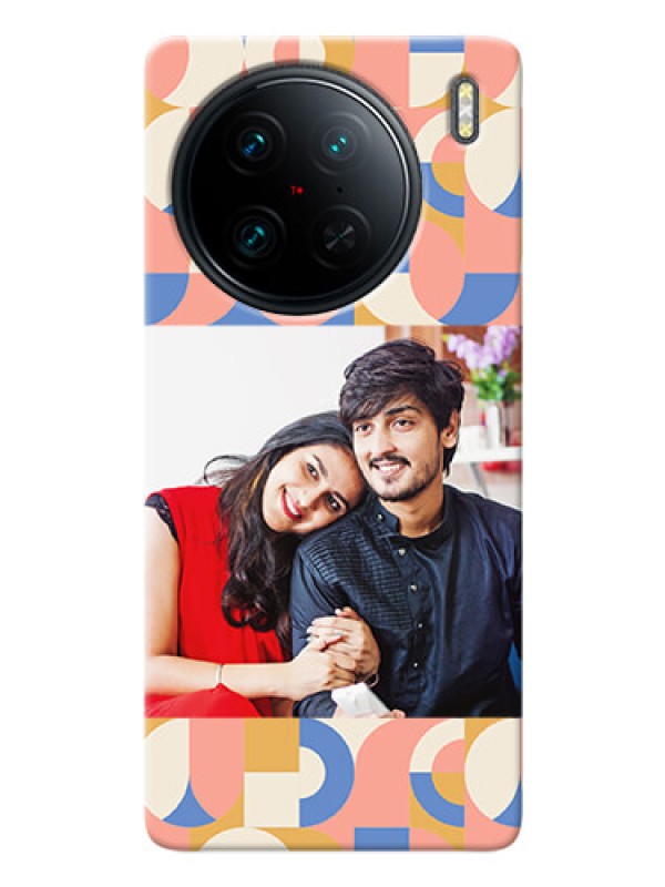 Custom Vivo X90 Pro 5G Custom Phone Covers: Semi-circle Maze Pattern Design