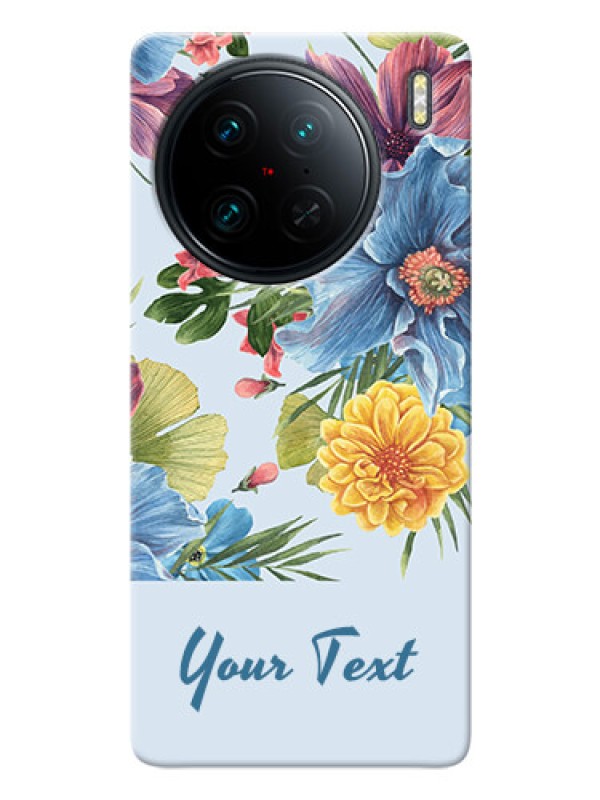 Custom Vivo X90 Pro 5G Custom Phone Cases: Stunning Watercolored Flowers Painting Design