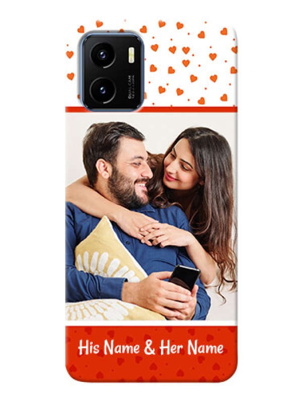 Custom Vivo Y01 Phone Back Covers: Orange Love Symbol Design