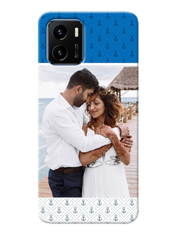 Custom Vivo Y01 Mobile Phone Covers: Blue Anchors Design