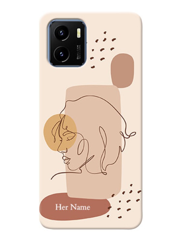 Custom Vivo Y01 Custom Phone Covers: Calm Woman line art Design