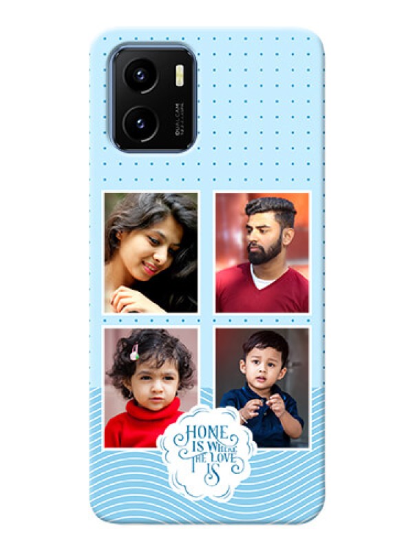 Custom Vivo Y01 Custom Phone Covers: Cute love quote with 4 pic upload Design