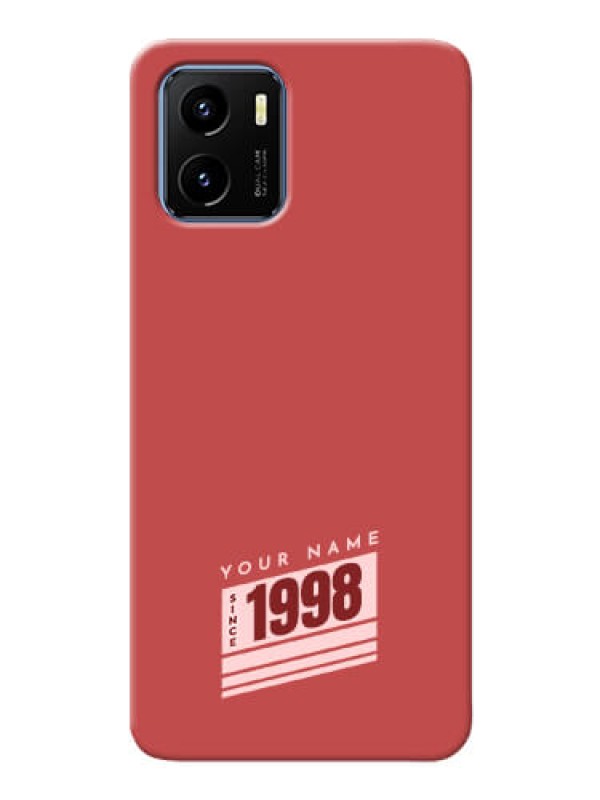 Custom Vivo Y01 Phone Back Covers: Red custom year of birth Design