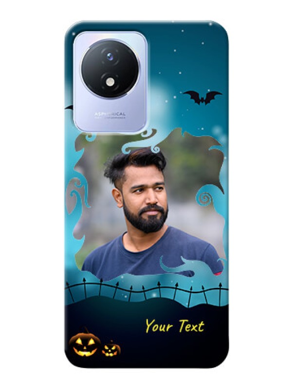 Custom Vivo Y02 Personalised Phone Cases: Halloween frame design