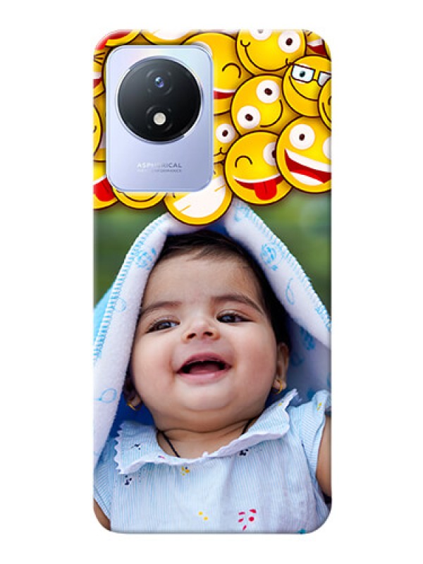 Custom Vivo Y02 Custom Phone Cases with Smiley Emoji Design