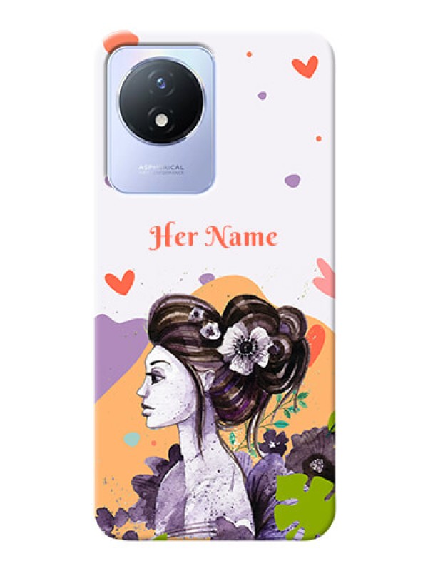 Custom Vivo Y02 Custom Mobile Case with Woman And Nature Design