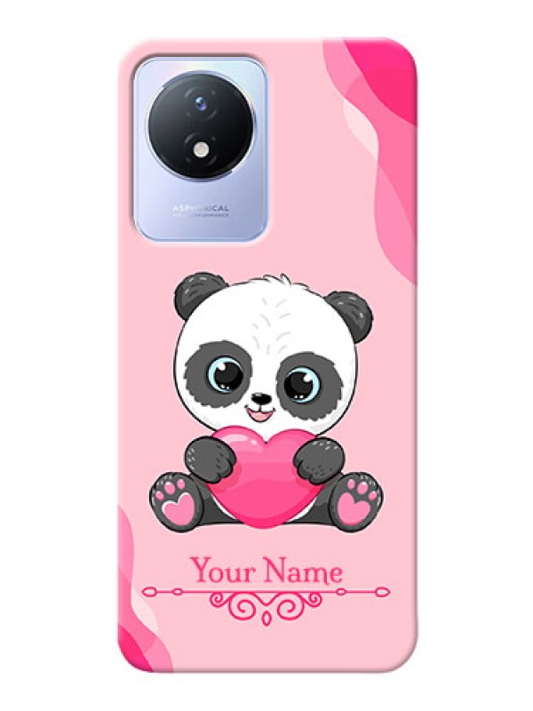 Custom Vivo Y02 Mobile Back Covers: Cute Panda Design