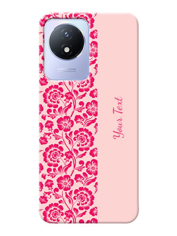 Custom Vivo Y02 Phone Back Covers: Attractive Floral Pattern Design