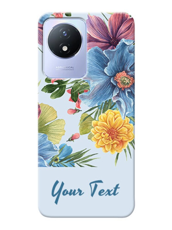 Custom Vivo Y02 Custom Phone Cases: Stunning Watercolored Flowers Painting Design