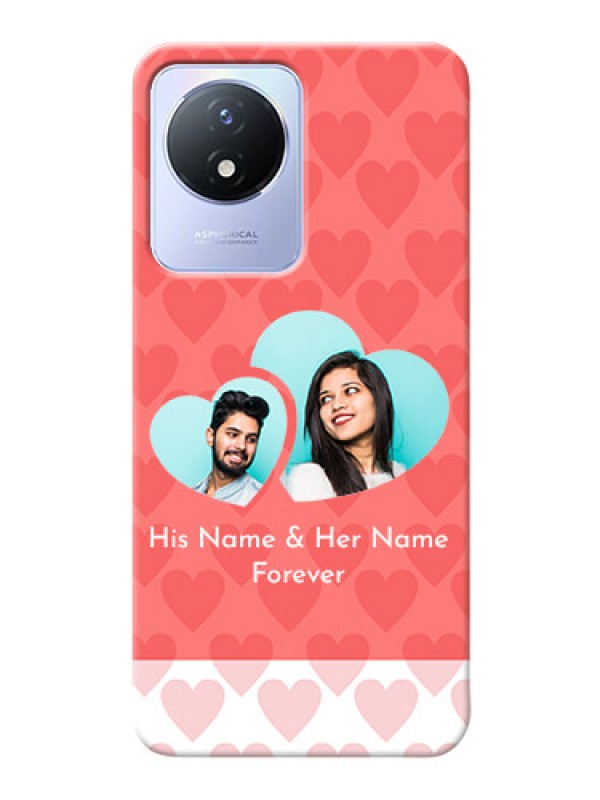 Custom Vivo Y02t personalized phone covers: Couple Pic Upload Design