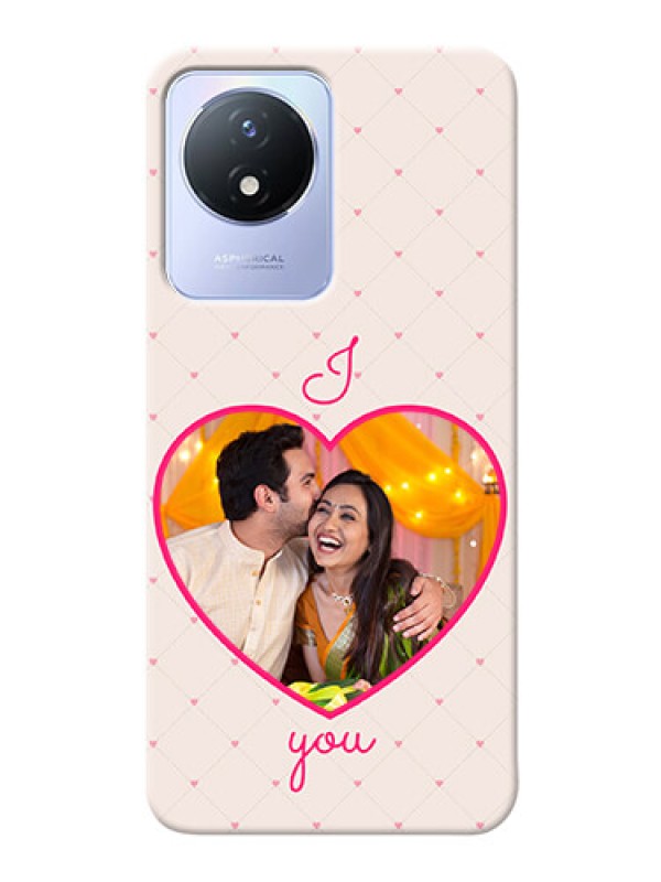 Custom Vivo Y02t Personalized Mobile Covers: Heart Shape Design