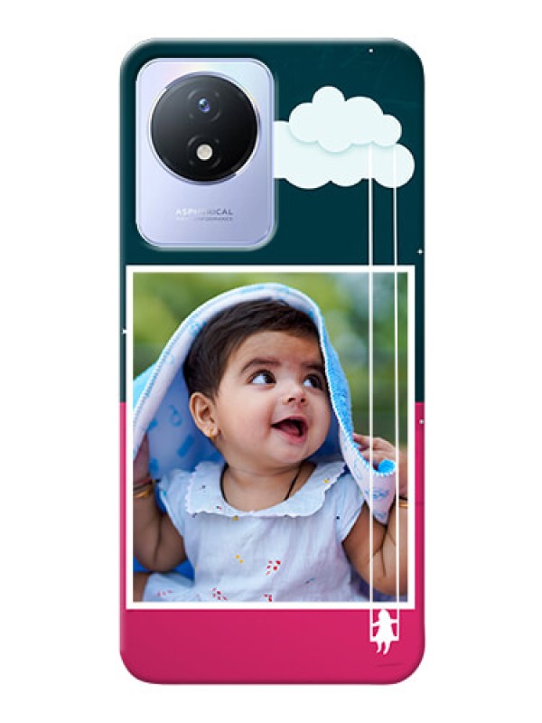 Custom Vivo Y02t custom phone covers: Cute Girl with Cloud Design