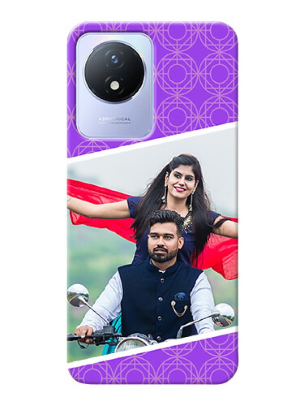 Custom Vivo Y02t mobile back covers online: violet Pattern Design