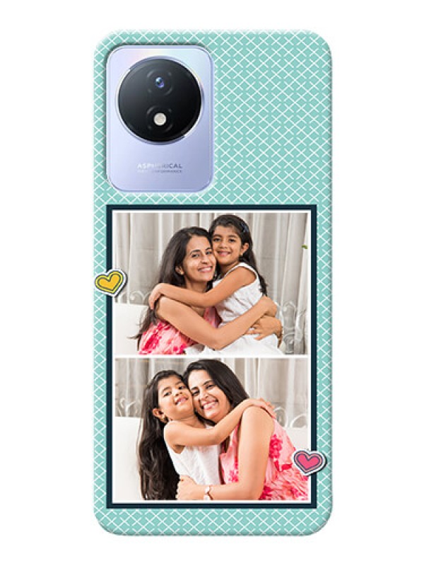 Custom Vivo Y02t Custom Phone Cases: 2 Image Holder with Pattern Design