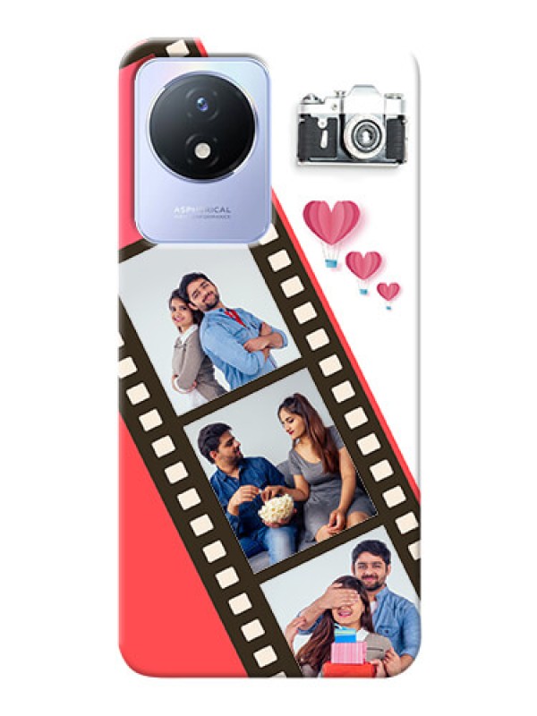 Custom Vivo Y02t custom phone covers: 3 Image Holder with Film Reel