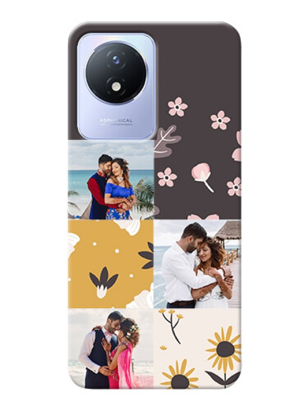 Custom Vivo Y02t phone cases online: 3 Images with Floral Design