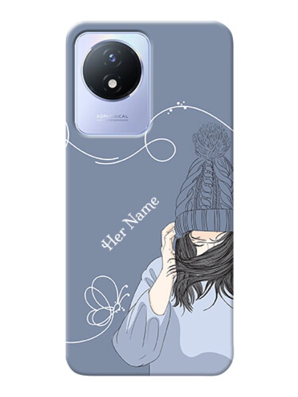 Custom Vivo Y02T Custom Mobile Case with Girl in winter outfit Design
