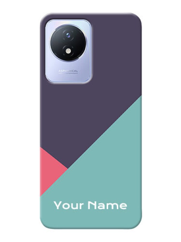 Custom Vivo Y02T Custom Phone Cases: Tri Color abstract Design