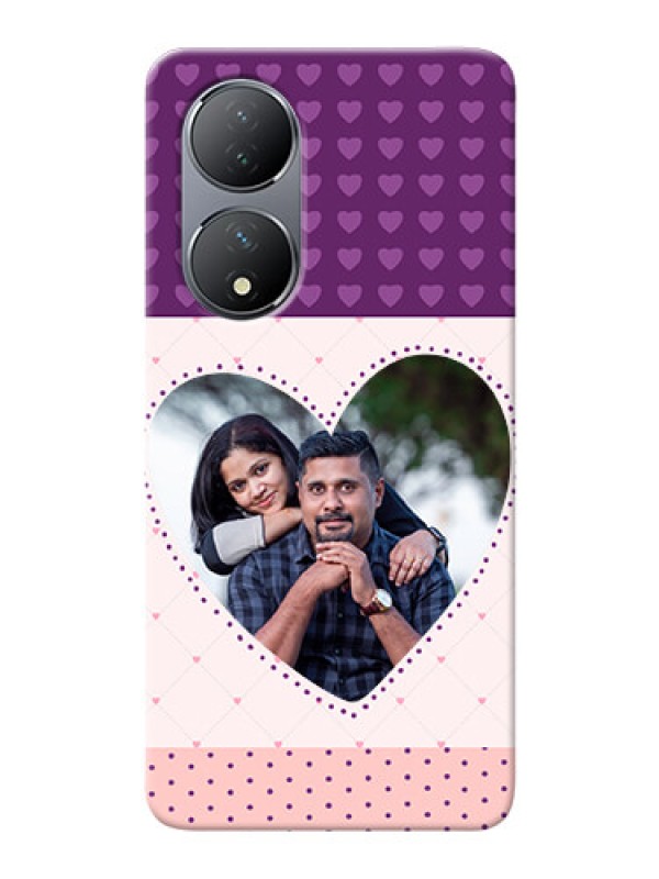 Custom Vivo Y100 Mobile Back Covers: Violet Love Dots Design