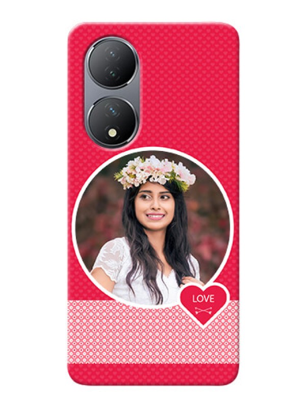 Custom Vivo Y100 Mobile Covers Online: Pink Pattern Design