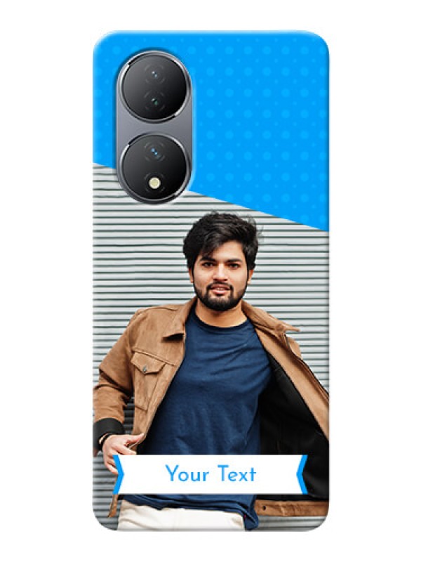 Custom Vivo Y100 Personalized Mobile Covers: Simple Blue Color Dotted Design